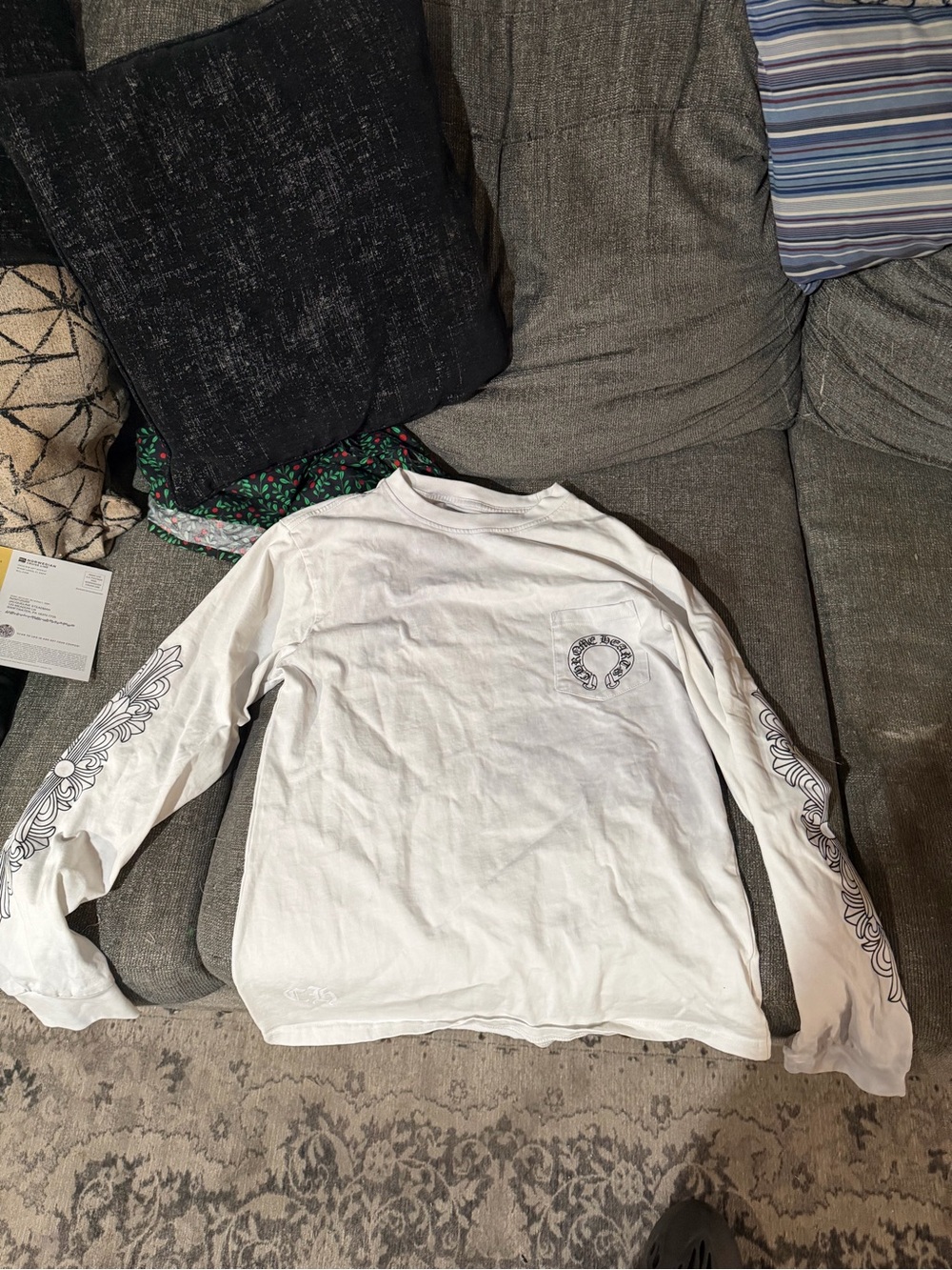 Chrome Hearts White Long Sleeve Tee, Size Medium, Brand new, Quick Shipping
